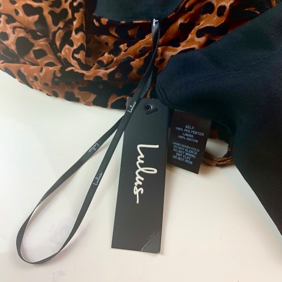 Brown Leopard Burnout Velvet Print Dress - Picture 2 of 7